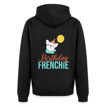 Cadeaux de bouledogue français - Veste à capuche bio Premium Unisexe - noir - Dos - Nico (187cm)