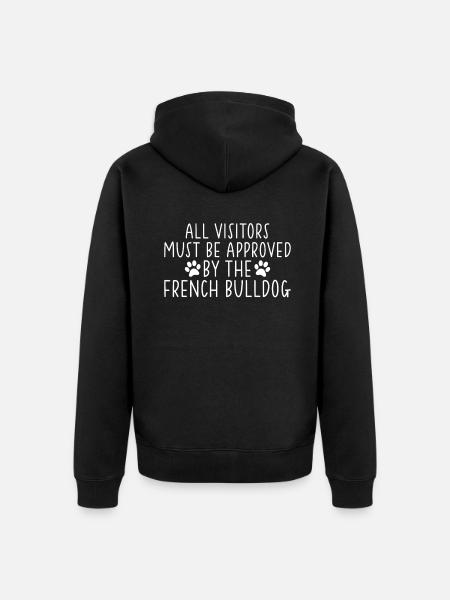 Cadeaux de bouledogue français - Veste à capuche bio Premium Unisexe - noir