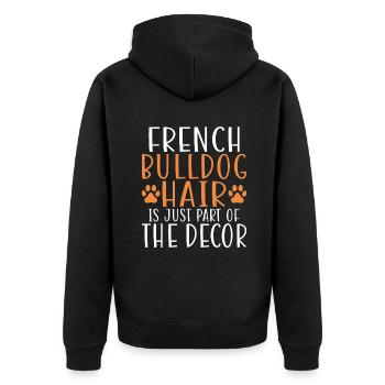 Cadeaux de bouledogue français - Veste à capuche bio Premium Unisexe - noir - Dos - Nico (187cm)
