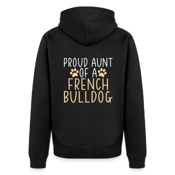 Cadeaux de bouledogue français - Veste à capuche bio Premium Unisexe - noir - Dos - Nico (187cm)