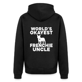 Cadeaux de bouledogue français - Veste à capuche bio Premium Unisexe - noir - Dos - Nico (187cm)