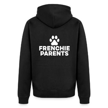 Cadeaux de bouledogue français - Veste à capuche bio Premium Unisexe - noir - Dos - Nico (187cm)