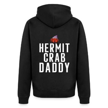 Hermit Crab Gifts - Unisex Premium Organic Zip Hoodie - black - Back - Nico (187cm)