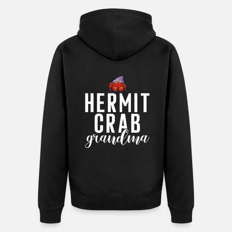 Cadeaux de crabe ermite - Veste à capuche bio Premium Unisexe - noir