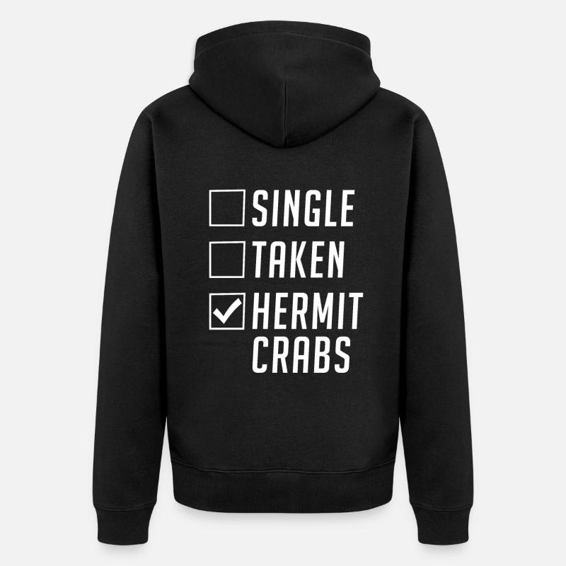 Cadeaux de crabe ermite - Veste à capuche bio Premium Unisexe - noir