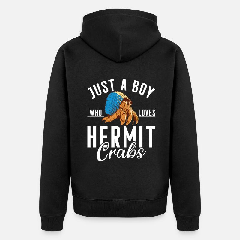 Cadeaux de crabe ermite - Veste à capuche bio Premium Unisexe - noir