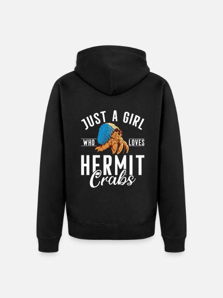 Hermit Crab Gifts - Unisex Premium Organic Zip Hoodie - black