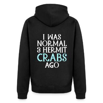 Cadeaux de crabe ermite - Veste à capuche bio Premium Unisexe - noir - Dos - Nico (187cm)