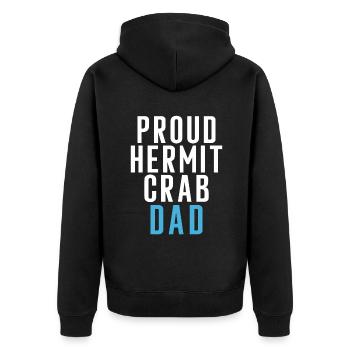 Hermit Crab Gifts - Unisex Premium Organic Zip Hoodie - black - Back - Nico (187cm)