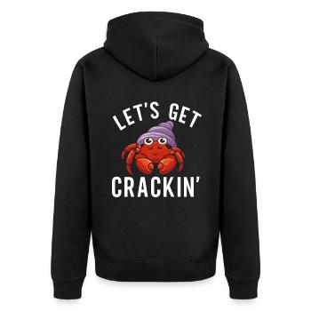 Hermit Crab Gifts - Unisex Premium Organic Zip Hoodie - black - Back - Nico (187cm)