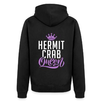 Hermit Crab Gifts - Unisex Premium Organic Zip Hoodie - black - Back - Nico (187cm)