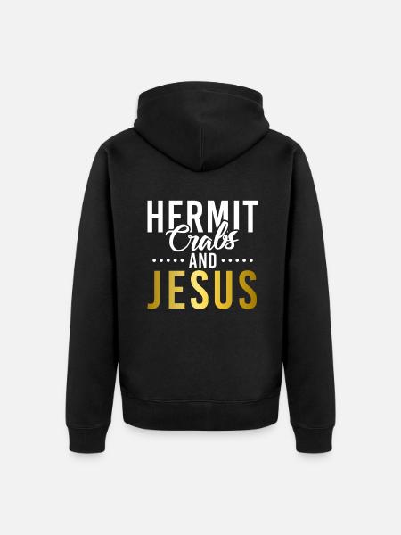 Hermit Crab Gifts - Unisex Premium Organic Zip Hoodie - black