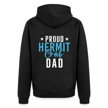 Hermit Crab Gifts - Unisex Premium Organic Zip Hoodie - black - Back - Nico (187cm)