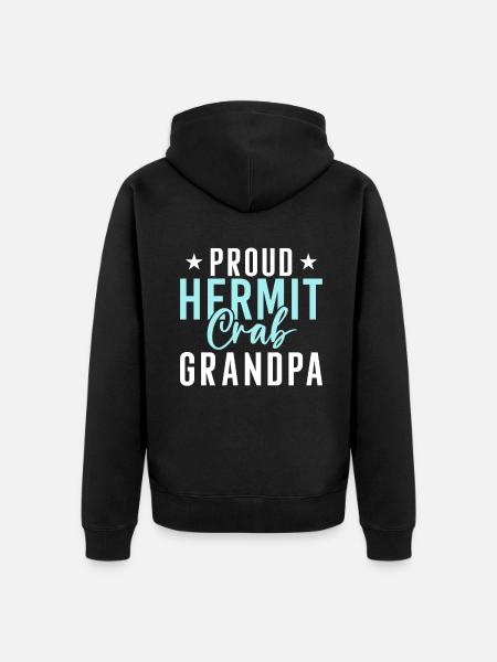 Einsiedlerkrebs-Geschenke - Unisex Premium Bio Zip Hoodie - Schwarz
