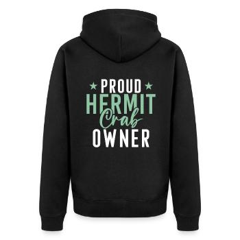 Hermit Crab Gifts - Unisex Premium Organic Zip Hoodie - black - Back - Nico (187cm)