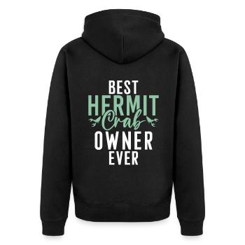 Hermit Crab Gifts - Unisex Premium Organic Zip Hoodie - black - Back - Nico (187cm)