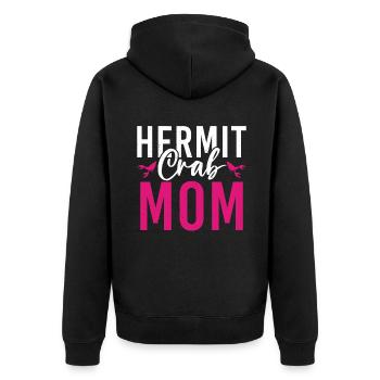 Hermit Crab Gifts - Unisex Premium Organic Zip Hoodie - black - Back - Nico (187cm)