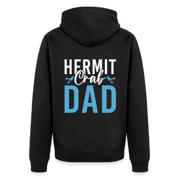 Hermit Crab Gifts - Unisex Premium Organic Zip Hoodie - black - Back - Nico (187cm)