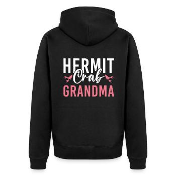 Hermit Crab Gifts - Unisex Premium Organic Zip Hoodie - black - Back - Nico (187cm)
