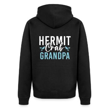 Hermit Crab Gifts - Unisex Premium Organic Zip Hoodie - black - Back - Nico (187cm)