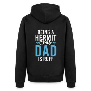 Einsiedlerkrebs-Geschenke - Unisex Premium Bio Zip Hoodie - Schwarz - Hinten - Nico (187cm)