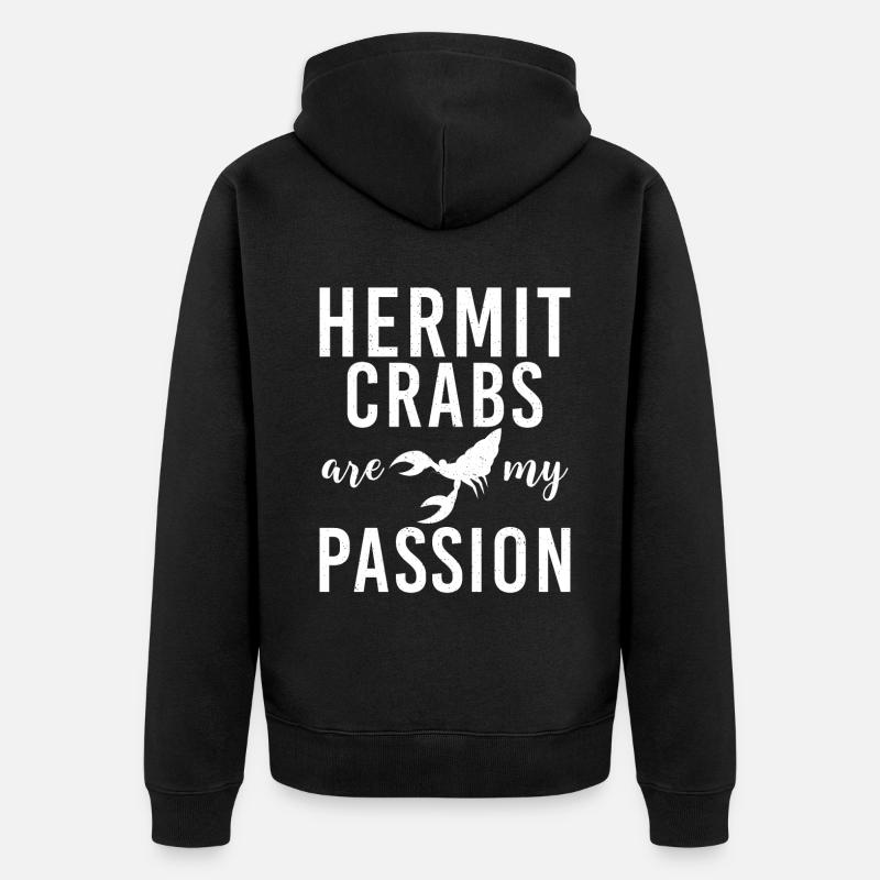 Cadeaux de crabe ermite - Veste à capuche bio Premium Unisexe - noir