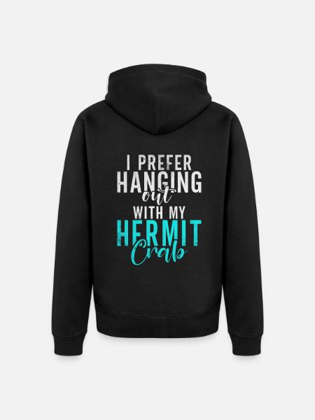 Hermit Crab Gifts - Unisex Premium Organic Zip Hoodie - black