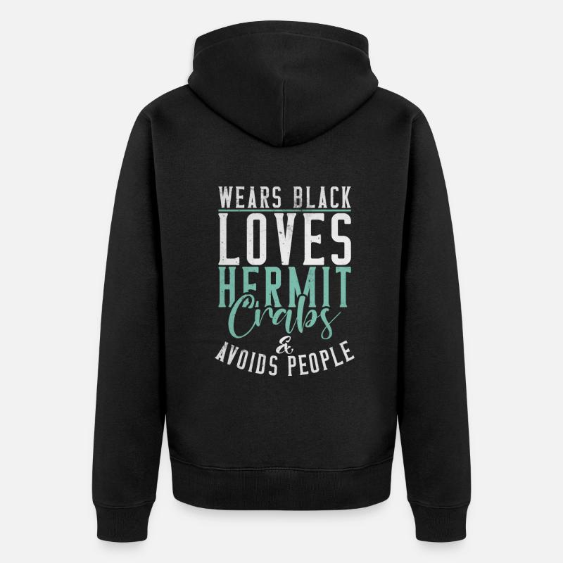 Cadeaux de crabe ermite - Veste à capuche bio Premium Unisexe - noir