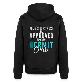 Hermit Crab Gifts - Unisex Premium Organic Zip Hoodie - black - Back - Nico (187cm)