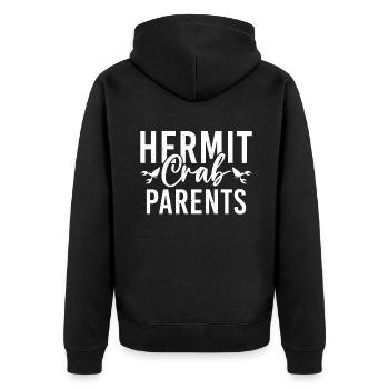 Hermit Crab Gifts - Unisex Premium Organic Zip Hoodie - black - Back - Nico (187cm)