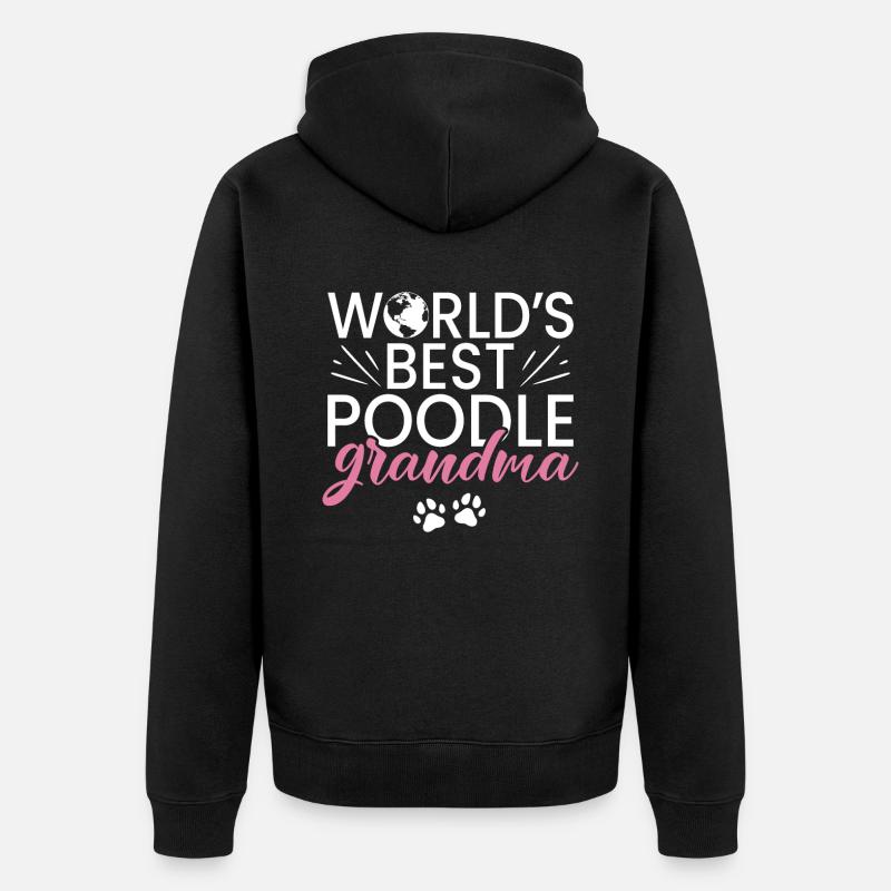 Cadeaux Caniche - Veste à capuche bio Premium Unisexe - noir
