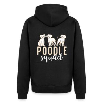 Poodle Gifts - Unisex Premium Bio Zip Hoodie - Schwarz - Hinten - Nico (187cm)