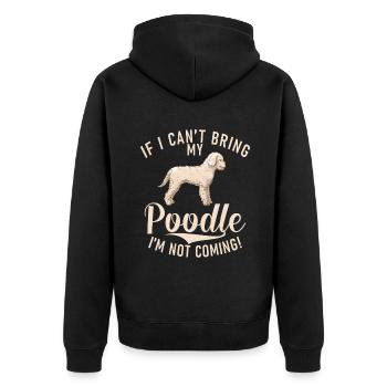 Poodle Gifts - Unisex Premium Bio Zip Hoodie - Schwarz - Hinten - Nico (187cm)