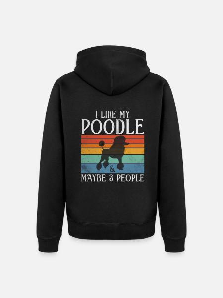 Poodle Gifts - Unisex Premium Bio Zip Hoodie - Schwarz
