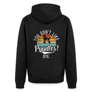 Poodle Gifts - Unisex Premium Bio Zip Hoodie - Schwarz - Hinten - Nico (187cm)