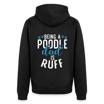 Cadeaux Caniche - Veste à capuche bio Premium Unisexe - noir - Dos - Nico (187cm)