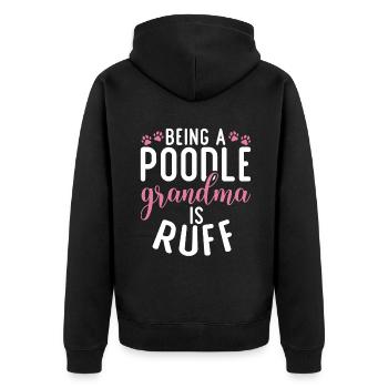 Cadeaux Caniche - Veste à capuche bio Premium Unisexe - noir - Dos - Nico (187cm)