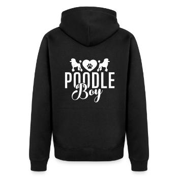 Cadeaux Caniche - Veste à capuche bio Premium Unisexe - noir - Dos - Nico (187cm)