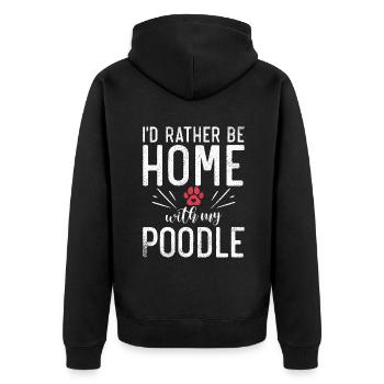 Poodle Gifts - Unisex Premium Bio Zip Hoodie - Schwarz - Hinten - Nico (187cm)