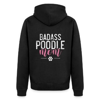 Cadeaux Caniche - Veste à capuche bio Premium Unisexe - noir - Dos - Nico (187cm)