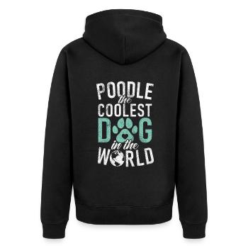 Cadeaux Caniche - Veste à capuche bio Premium Unisexe - noir - Dos - Nico (187cm)