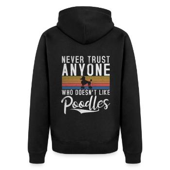 Cadeaux Caniche - Veste à capuche bio Premium Unisexe - noir - Dos - Nico (187cm)