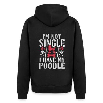 Poodle Gifts - Unisex Premium Bio Zip Hoodie - Schwarz - Hinten - Nico (187cm)