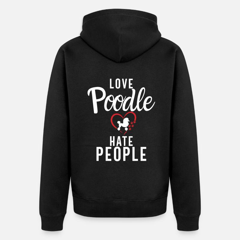 Cadeaux Caniche - Veste à capuche bio Premium Unisexe - noir