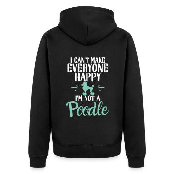 Poodle Gifts - Unisex Premium Bio Zip Hoodie - Schwarz - Hinten - Nico (187cm)