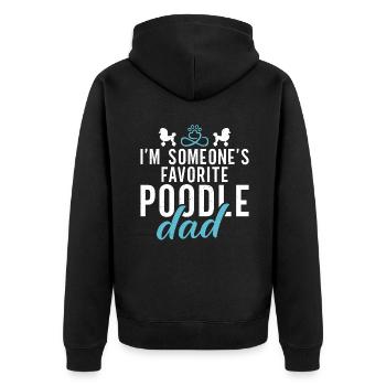 Poodle Gifts - Unisex Premium Bio Zip Hoodie - Schwarz - Hinten - Nico (187cm)