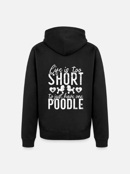 Poodle Gifts - Unisex Premium Bio Zip Hoodie - Schwarz