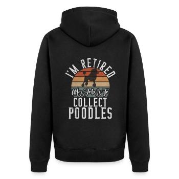 Poodle Gifts - Unisex Premium Bio Zip Hoodie - Schwarz - Hinten - Nico (187cm)