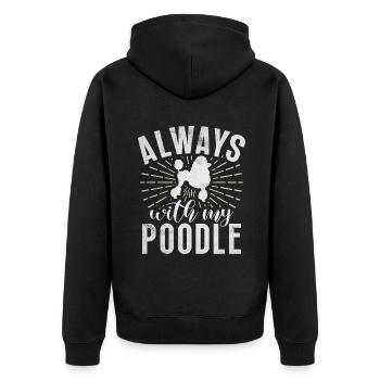 Poodle Gifts - Unisex Premium Bio Zip Hoodie - Schwarz - Hinten - Nico (187cm)