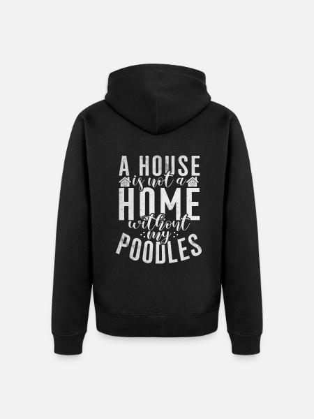 Poodle Gifts - Unisex Premium Bio Zip Hoodie - Schwarz